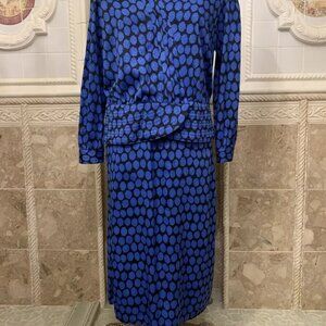 Maggy. Size 20. 2 Piece Quilted Peplum Cross-over Pleated Bodice Dress. B48.